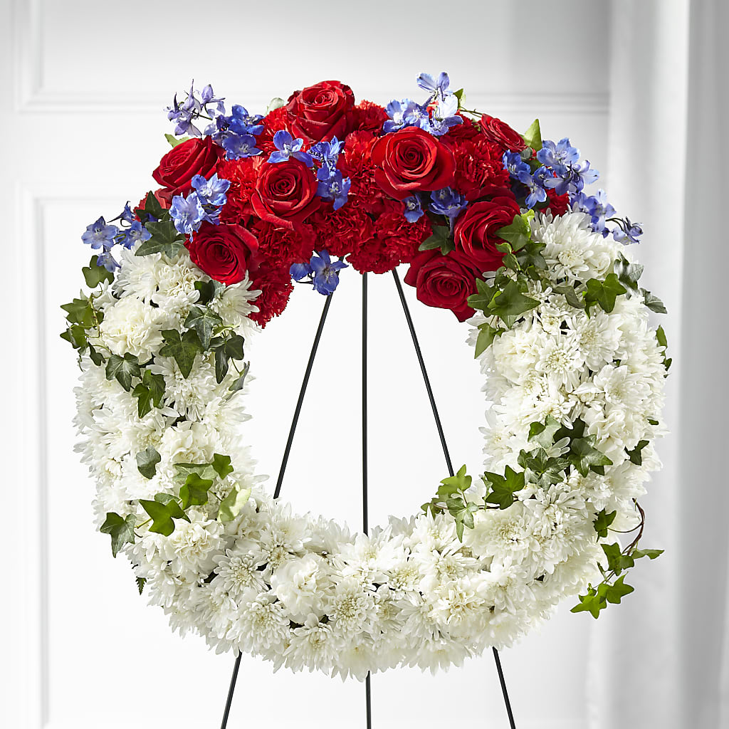 Patriotic Passion Wreath – Sign Of The Rose, Colorado Springs CO
