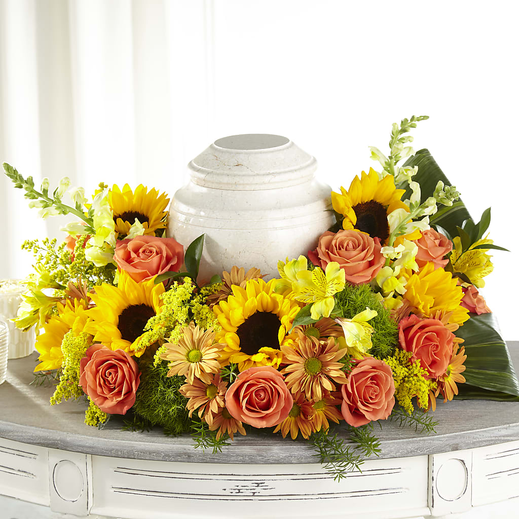Faithful Sunflower Cremation Adornment – Sign Of The Rose, Colorado Springs CO
