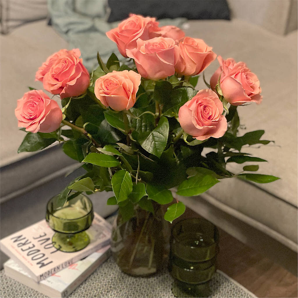 Long Stem Pink Rose Bouquet –  Sign Of The Rose, Colorado Springs CO