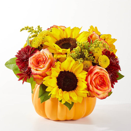 Golden Gourd Pumpkin Bouquet –  Sign Of The Rose, Colorado Springs CO