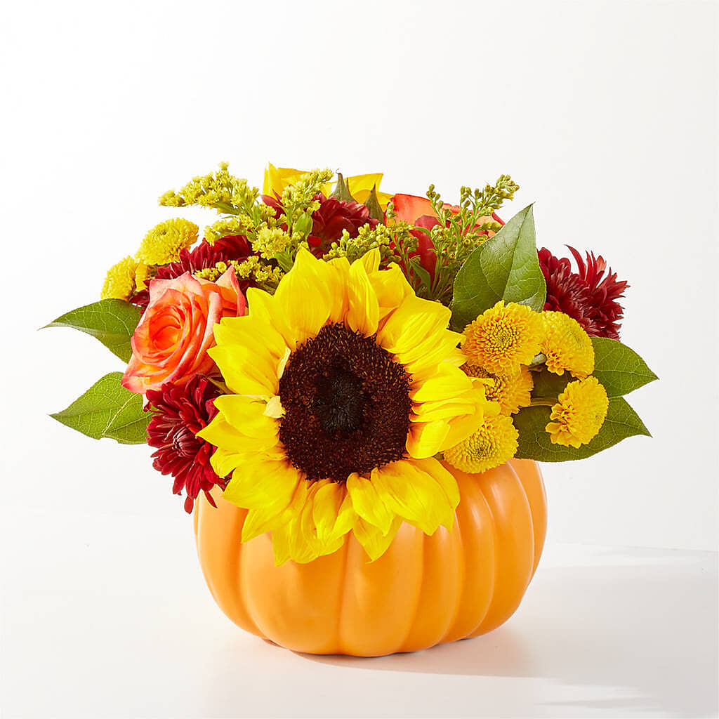 Golden Gourd Pumpkin Bouquet –  Sign Of The Rose, Colorado Springs CO
