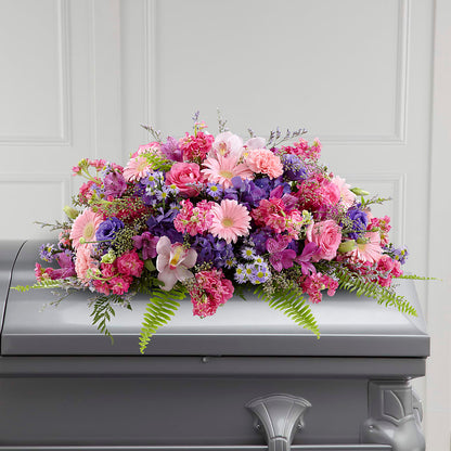 Glorious Garden Casket Spray –  Sign Of The Rose, Colorado Springs CO