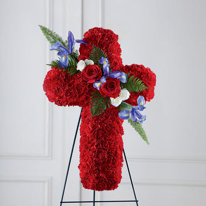 Faithful Hero Floral Cross –  Sign Of The Rose, Colorado Springs CO
