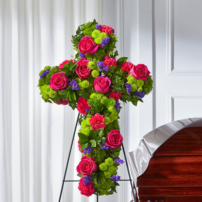 Tribute Rose Floral Cross –  Sign Of The Rose, Colorado Springs CO