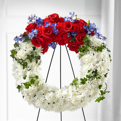 Patriotic Passion Wreath –  Sign Of The Rose, Colorado Springs CO
