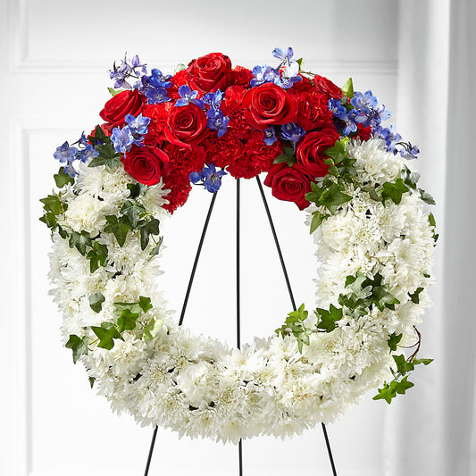Patriotic Passion Wreath –  Sign Of The Rose, Colorado Springs CO
