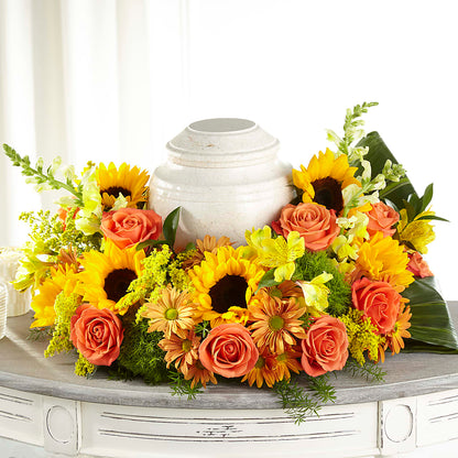 Faithful Sunflower Cremation Adornment –  Sign Of The Rose, Colorado Springs CO