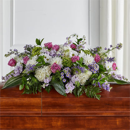 Meadows of Serenity Casket Spray –  Sign Of The Rose, Colorado Springs CO