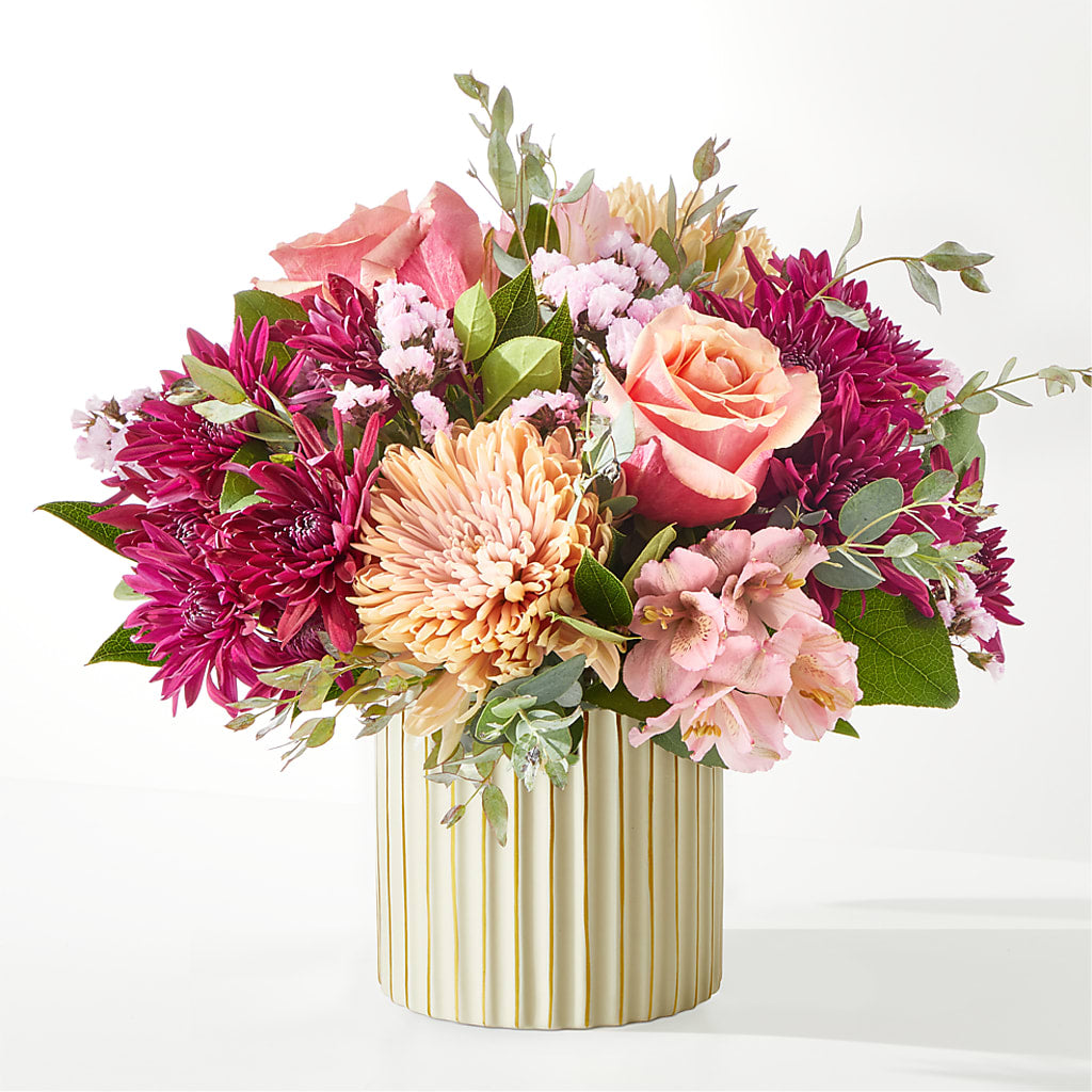 Berry Cobbler Bouquet with Ivory Vase –  Sign Of The Rose, Colorado Springs CO
