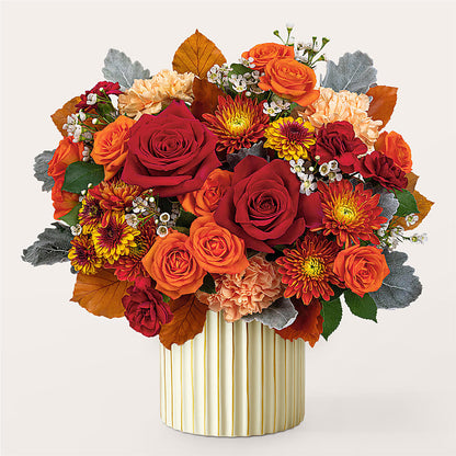 Merlot Bouquet with Ivory Vase –  Sign Of The Rose, Colorado Springs CO