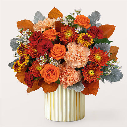 Merlot Bouquet with Ivory Vase –  Sign Of The Rose, Colorado Springs CO