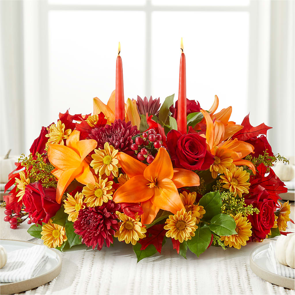 Autumn's Embrace Centerpiece –  Sign Of The Rose, Colorado Springs CO