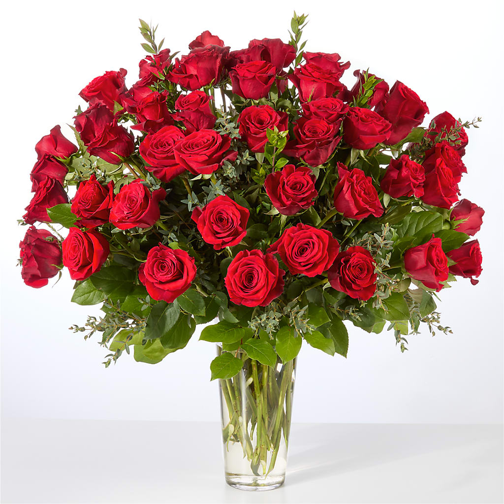 Forever Yours Fifty Stem Red Rose Bouquet –  Sign Of The Rose, Colorado Springs CO